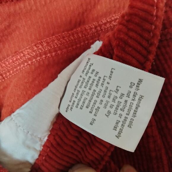 Judy Blue Sz 30 Burnt Red Corduroy Carpenter Pants Stretch Slim Fit - Picture 5 of 9